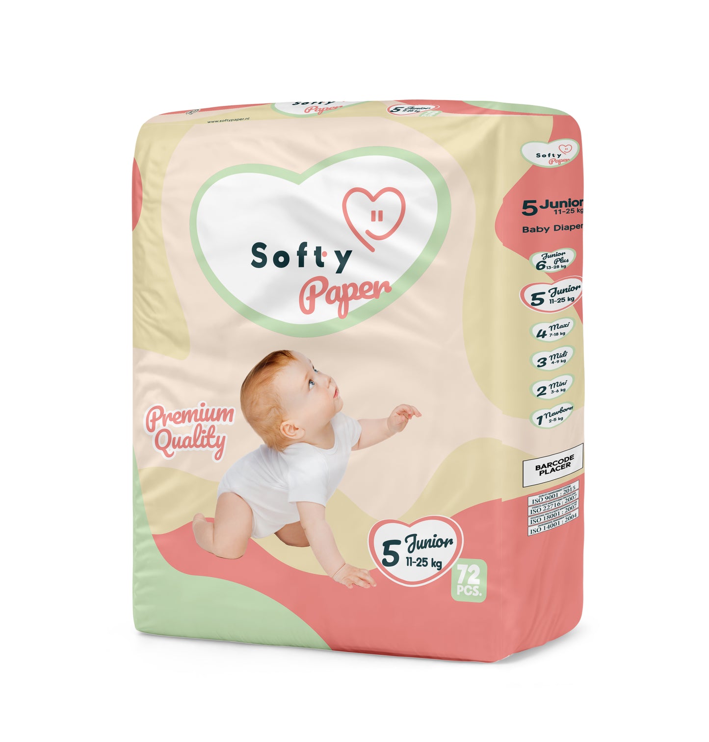 Luiers (maat 5 - Junior 11-25kg) SoftyPaper