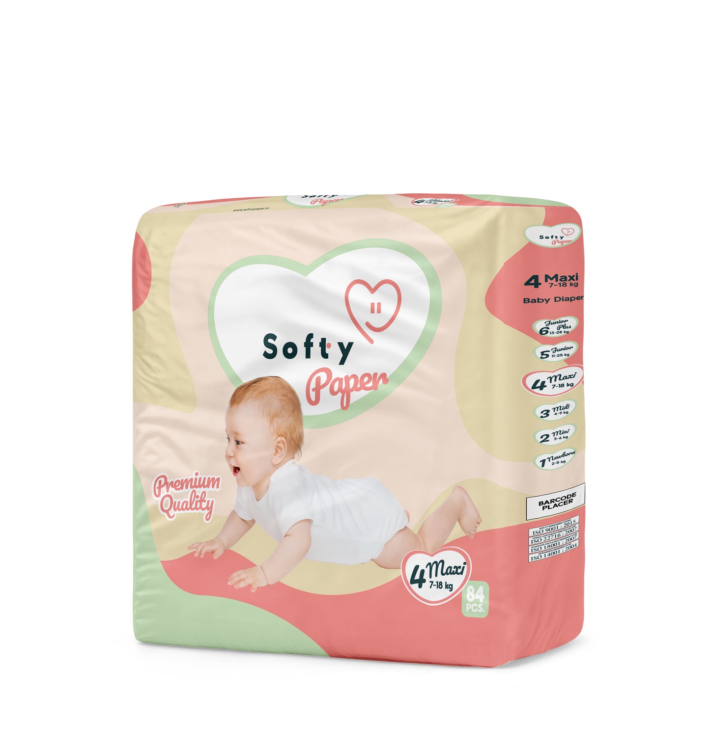 Luiers (maat 4 - Maxi 7-18kg) SoftyPaper